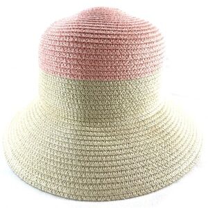 Magid Sun Hat Womens OSFA 100% Paper Wide Brim Floppy Boho Pink Top